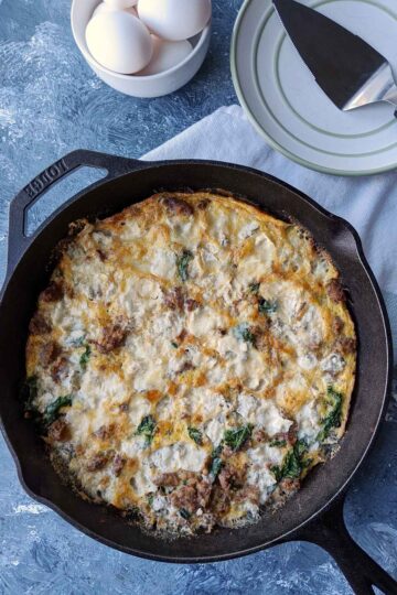 kale and sausage frittata