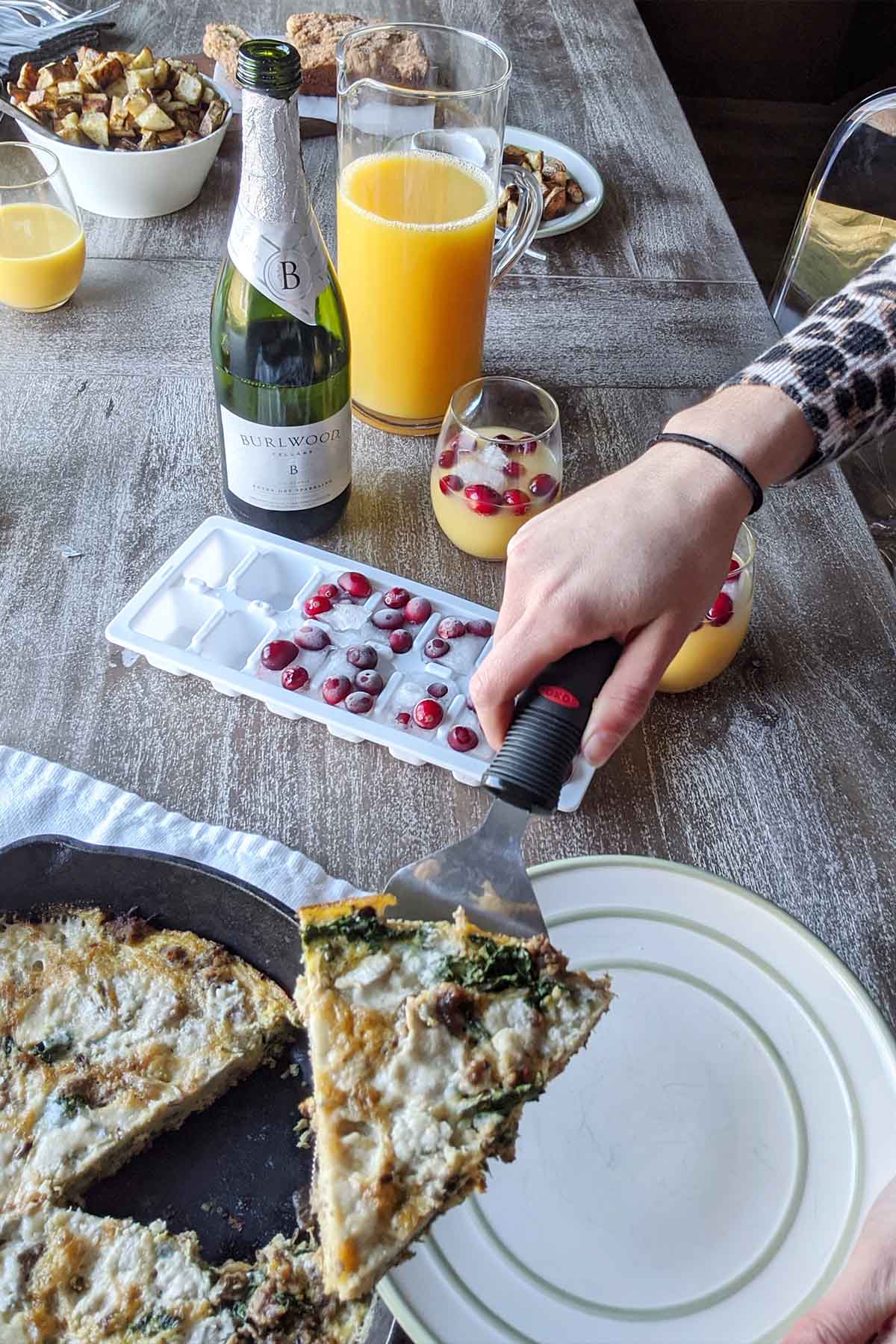 new years brunch fritatta