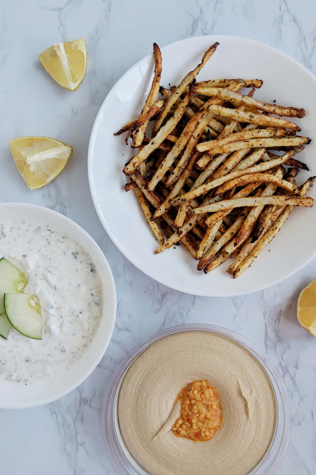 french fries with Greek seasoning