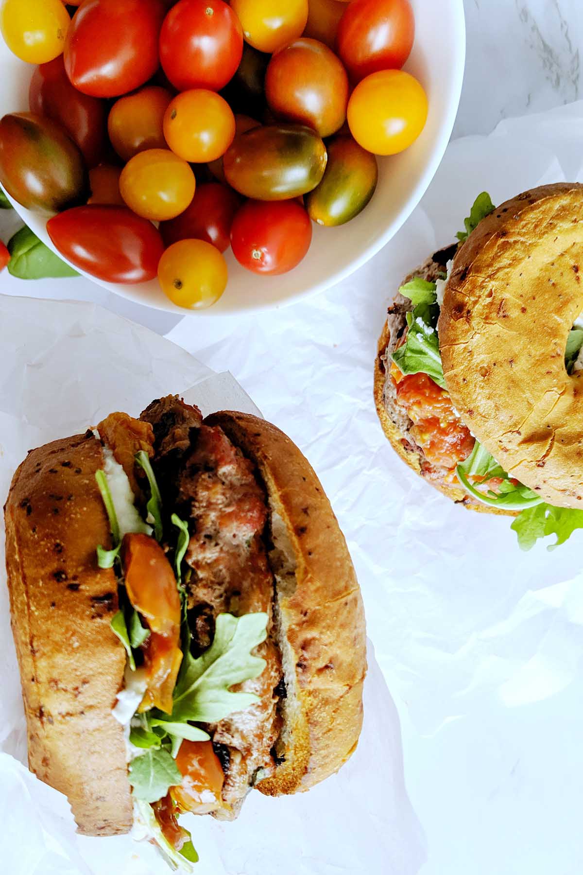 Tomato Jam & Goat Cheese Turkey Burgers