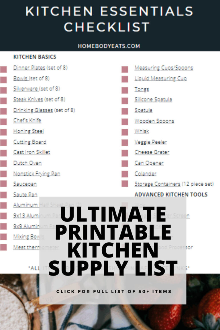 Ultimate Kitchen Supply List - Homebody Eats