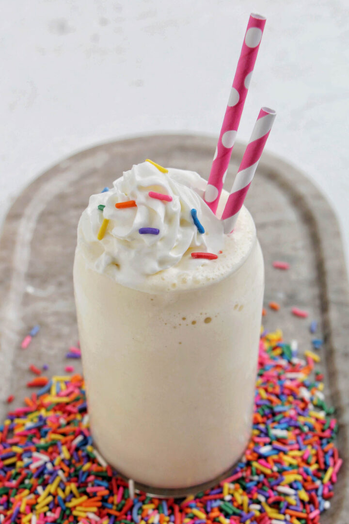 Easy Vanilla Milkshake (4 Ingredients) - Homebody Eats