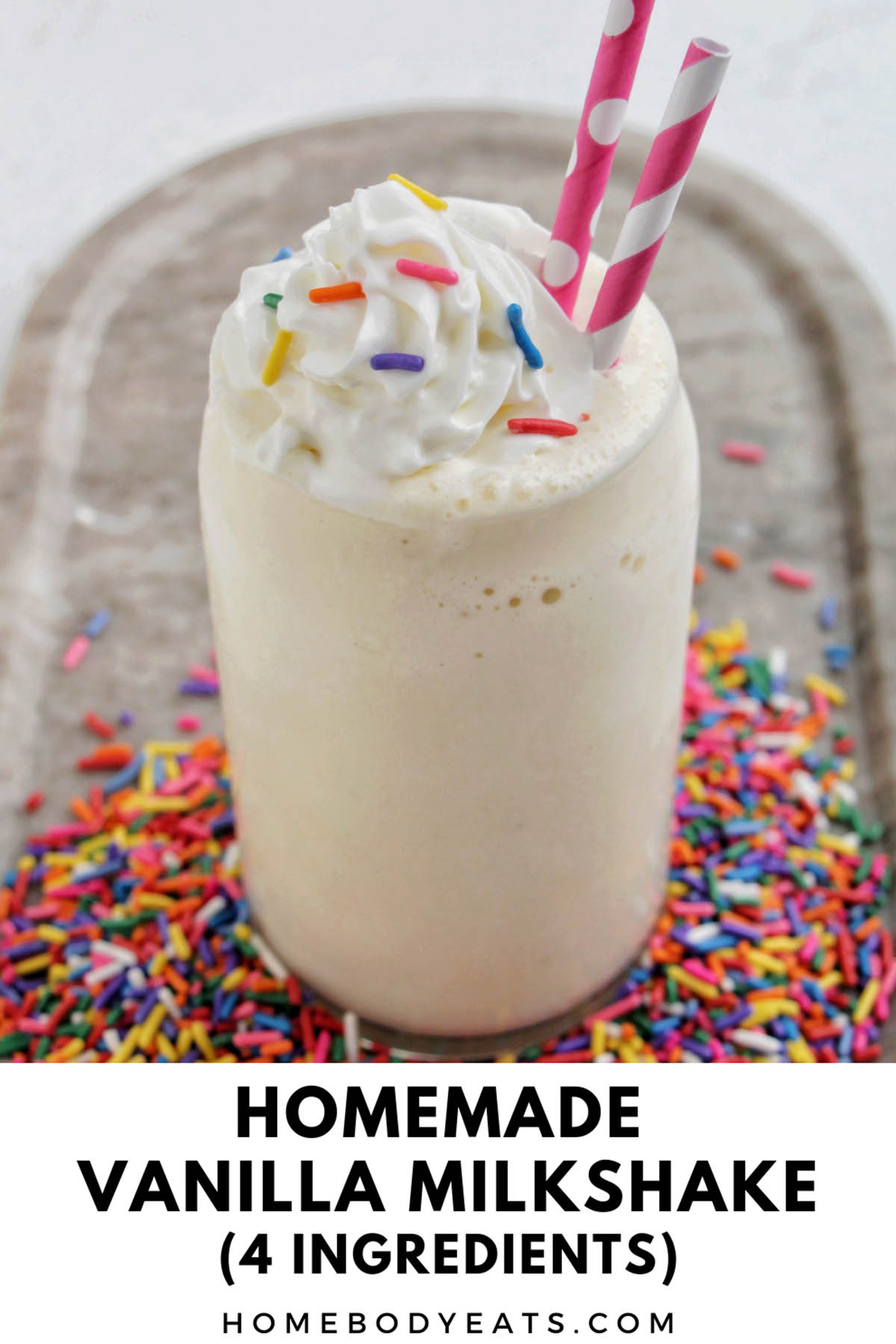 Easy Vanilla Milkshake (4 Ingredients) Homebody Eats