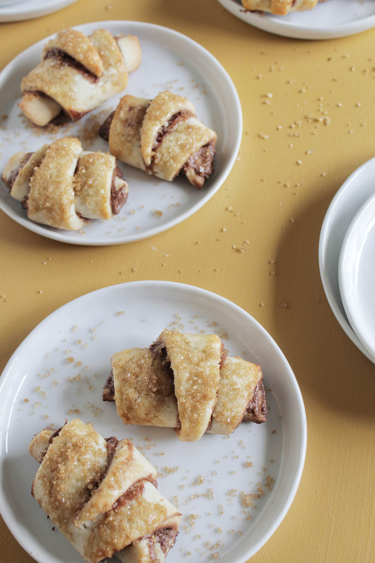 rugelach with nutella hazelnut filling