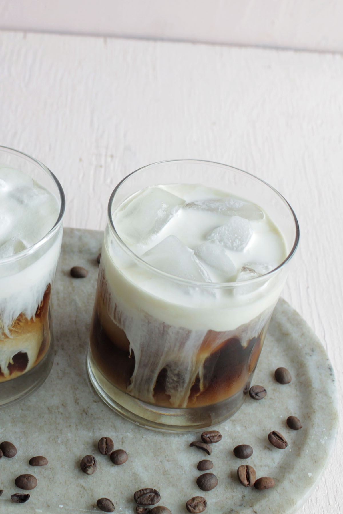 cold brew coffee with cold foam on top