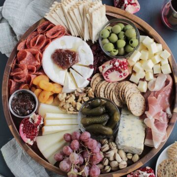 cheese board with brie.