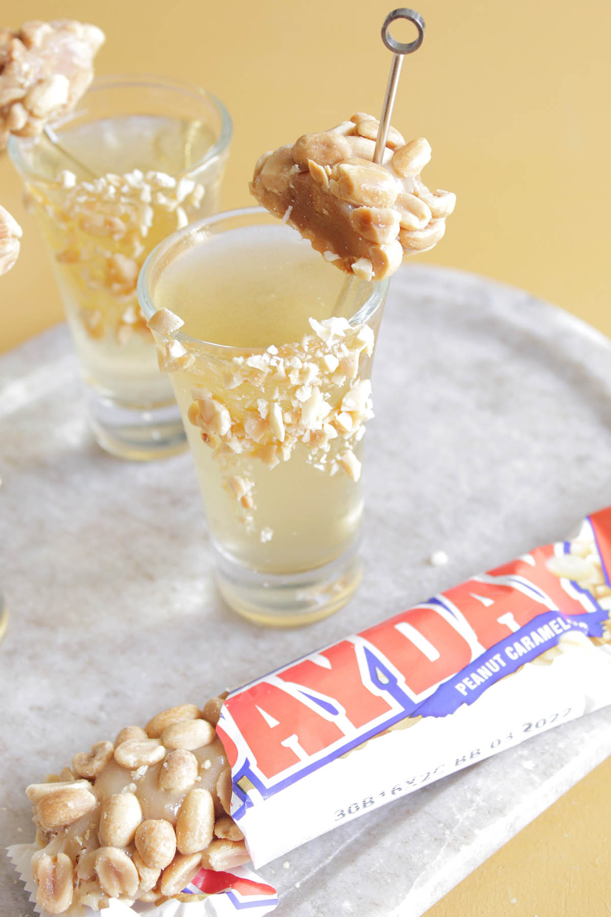 Payday shot recipe with peanut butter whiskey