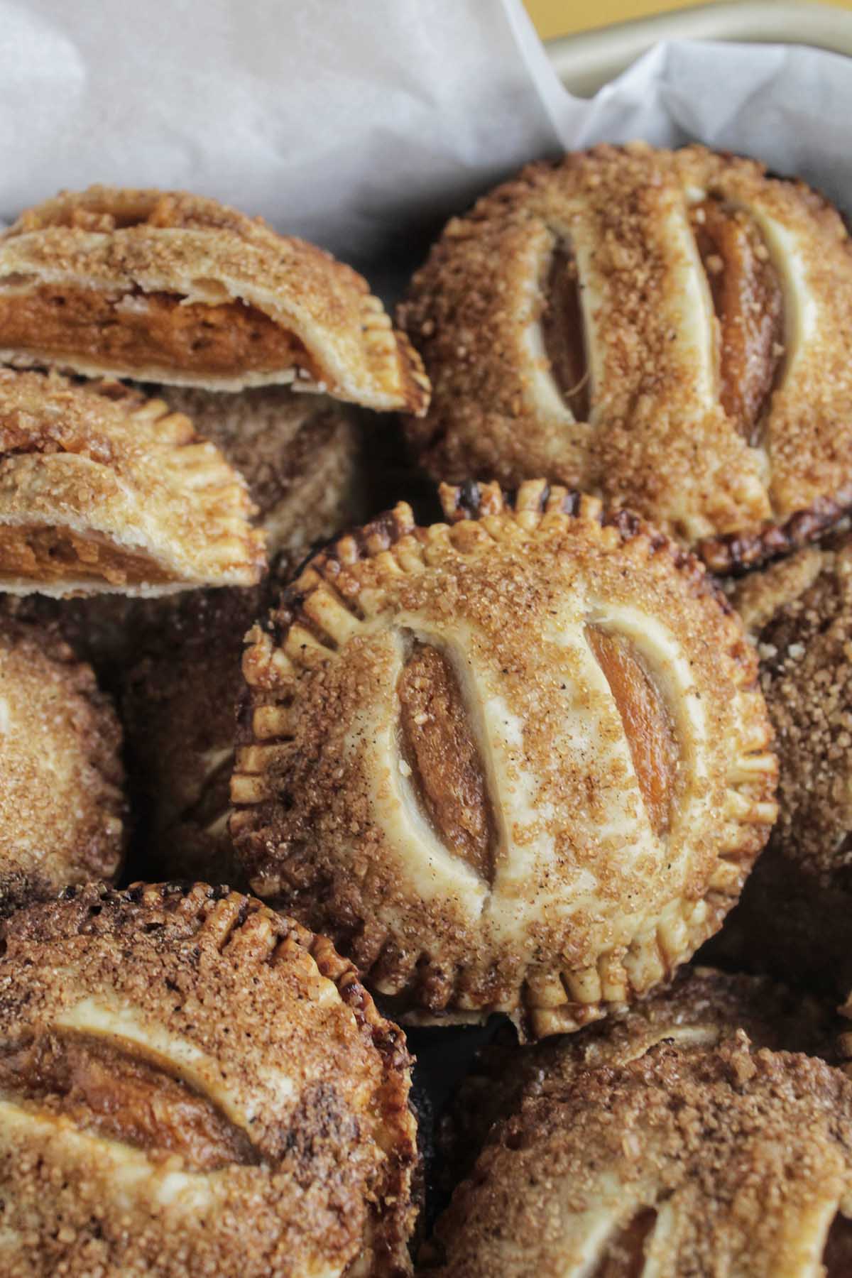 sweet potato pie pockets with cinnamon sugar