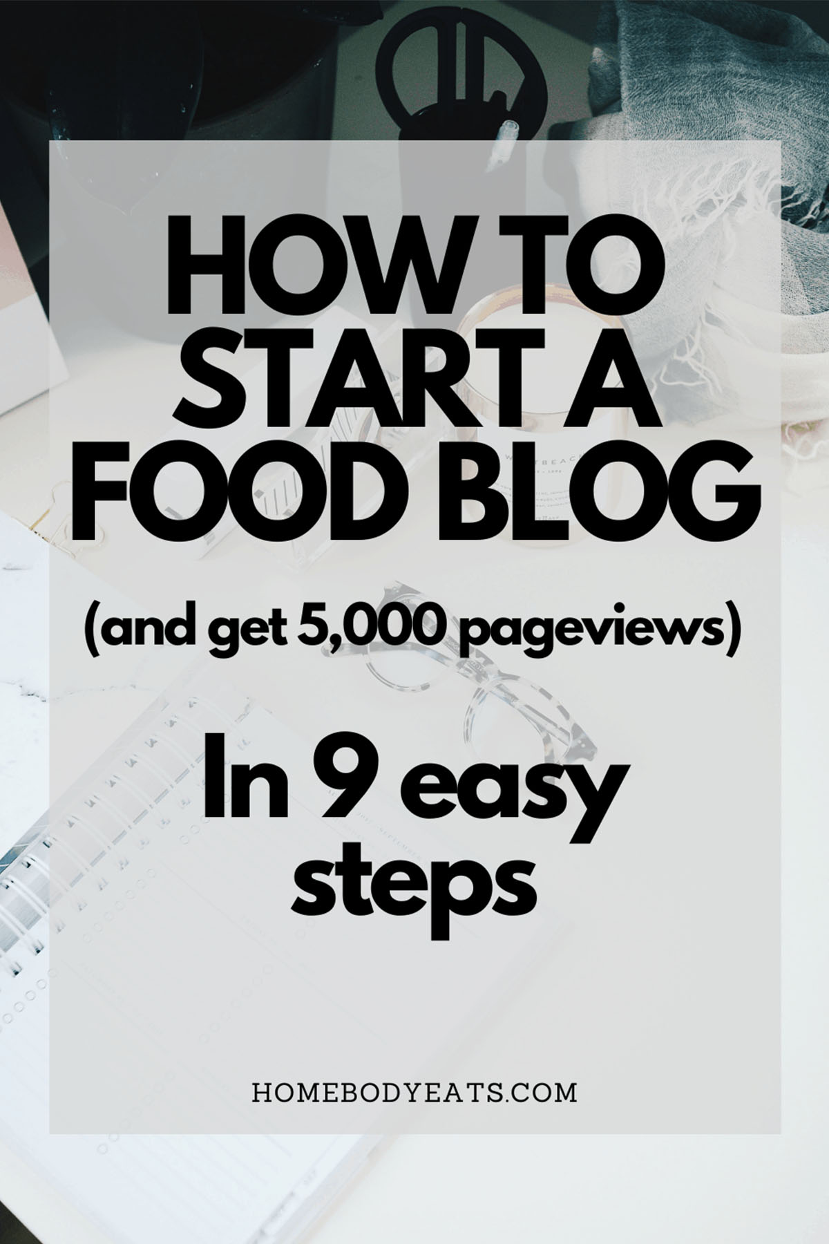 How to start a food blog Pinterest pin