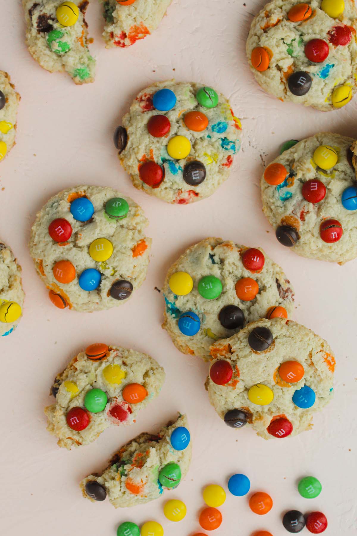 colorful M&M sugar cookies.