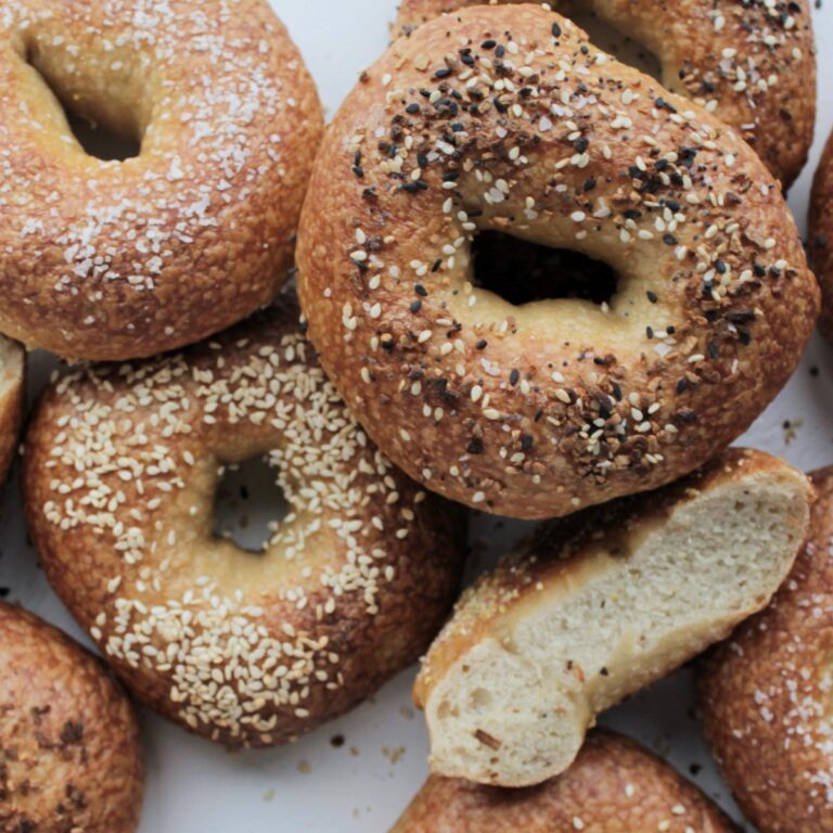 Overnight Sourdough Bagel Recipe - Homebody Eats