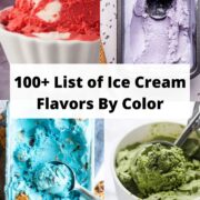 four bright colored ice cream with Pinterest description label.