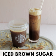 iced brown sugar oatmilk shaken espresso Pinterest Pin.