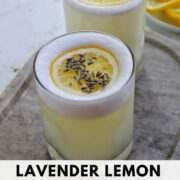 lavender lemon pisco sour cocktail Pinterest pin.