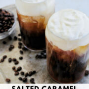 salted caramel cold brew Pinterest pin.