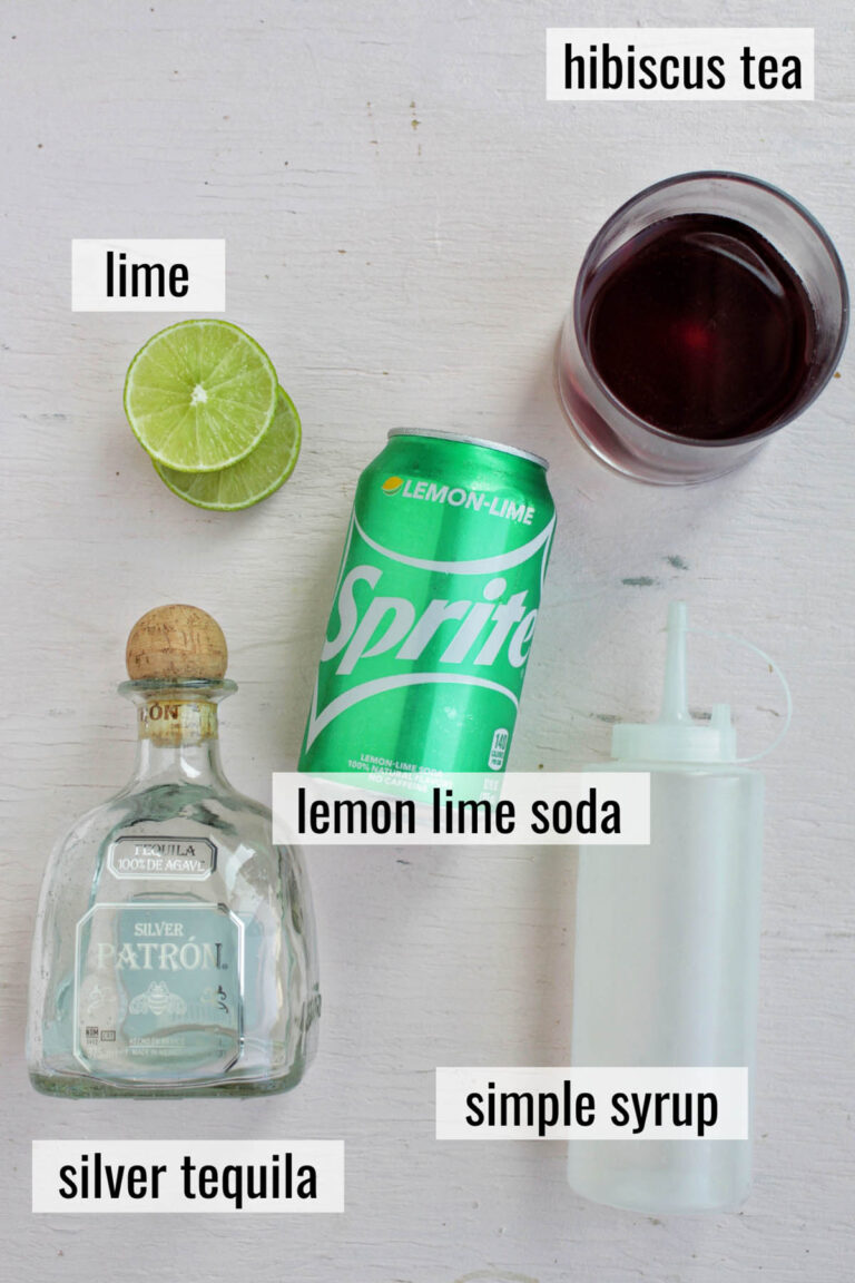Hibiscus Tequila and Sprite Cocktail (4 Ingredients) Homebody Eats