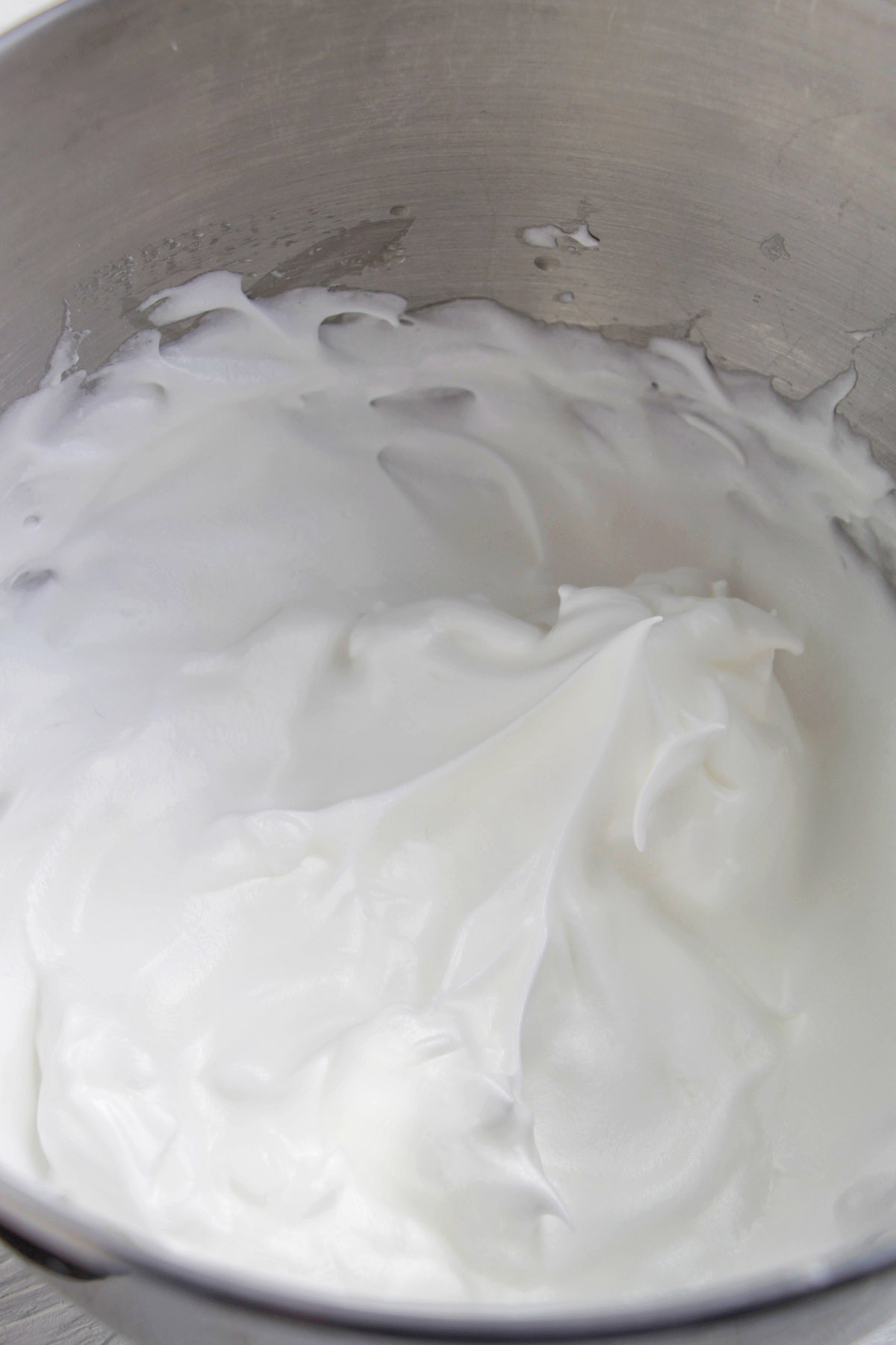 meringue in a bowl.