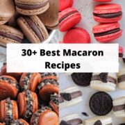 four types of macarons.
