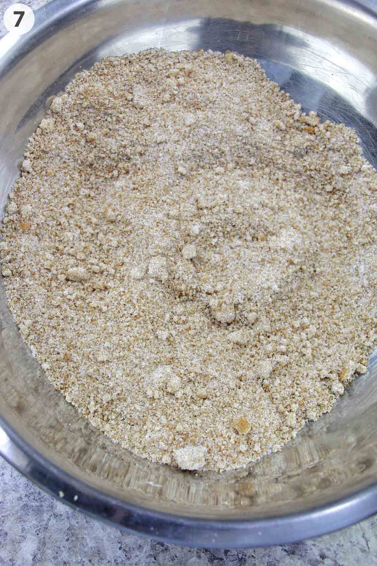numbered photo showing cinnamon and sugar mixture.