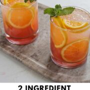 two ingredient mixed drinks list Pinterest pin.