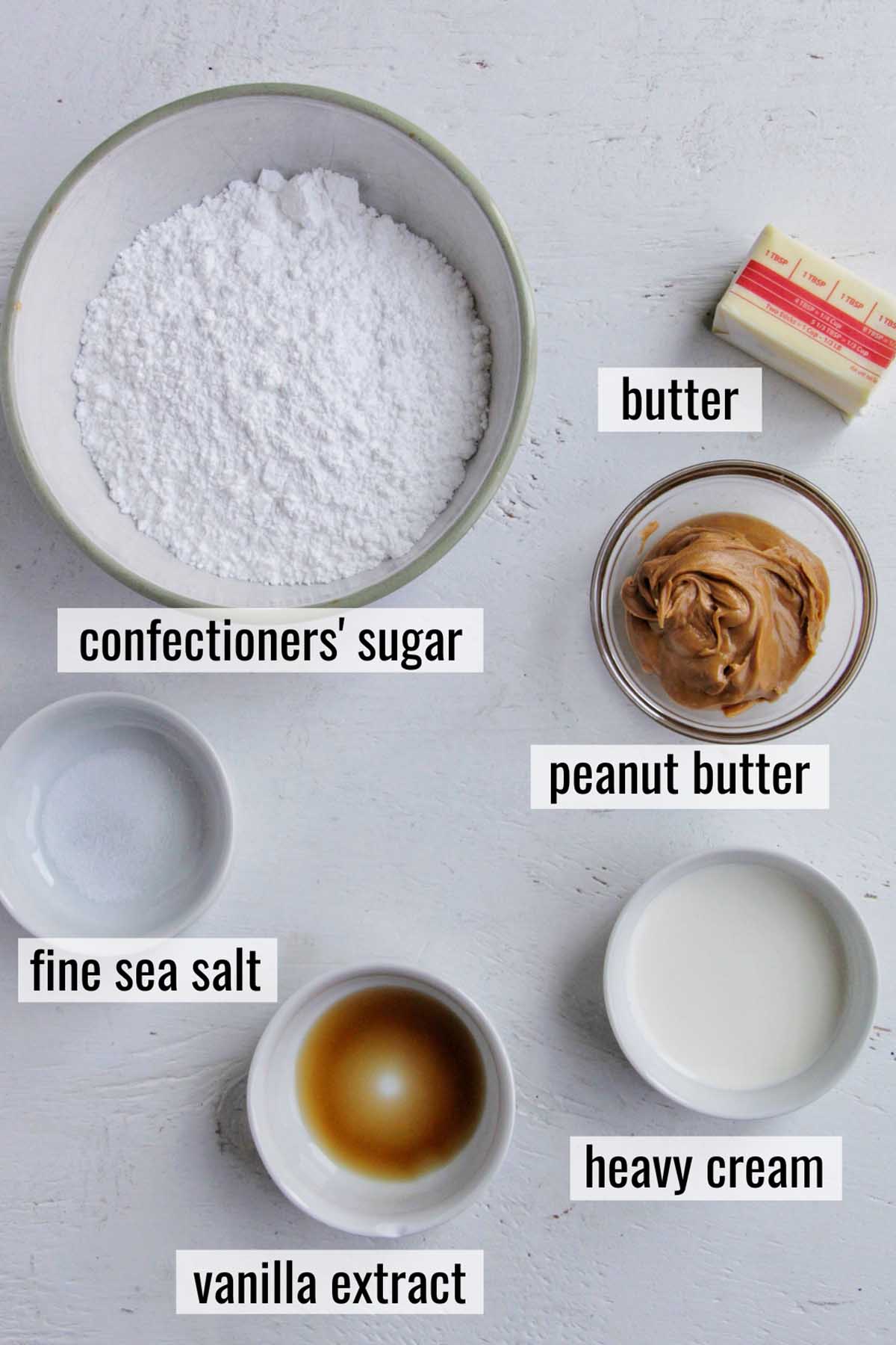 peanut butter frosting ingredients.
