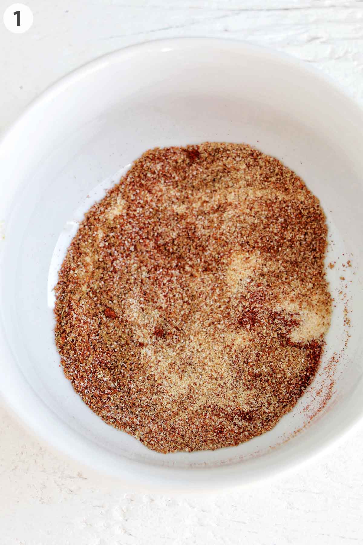 numbered photo showing a bowl of spices.