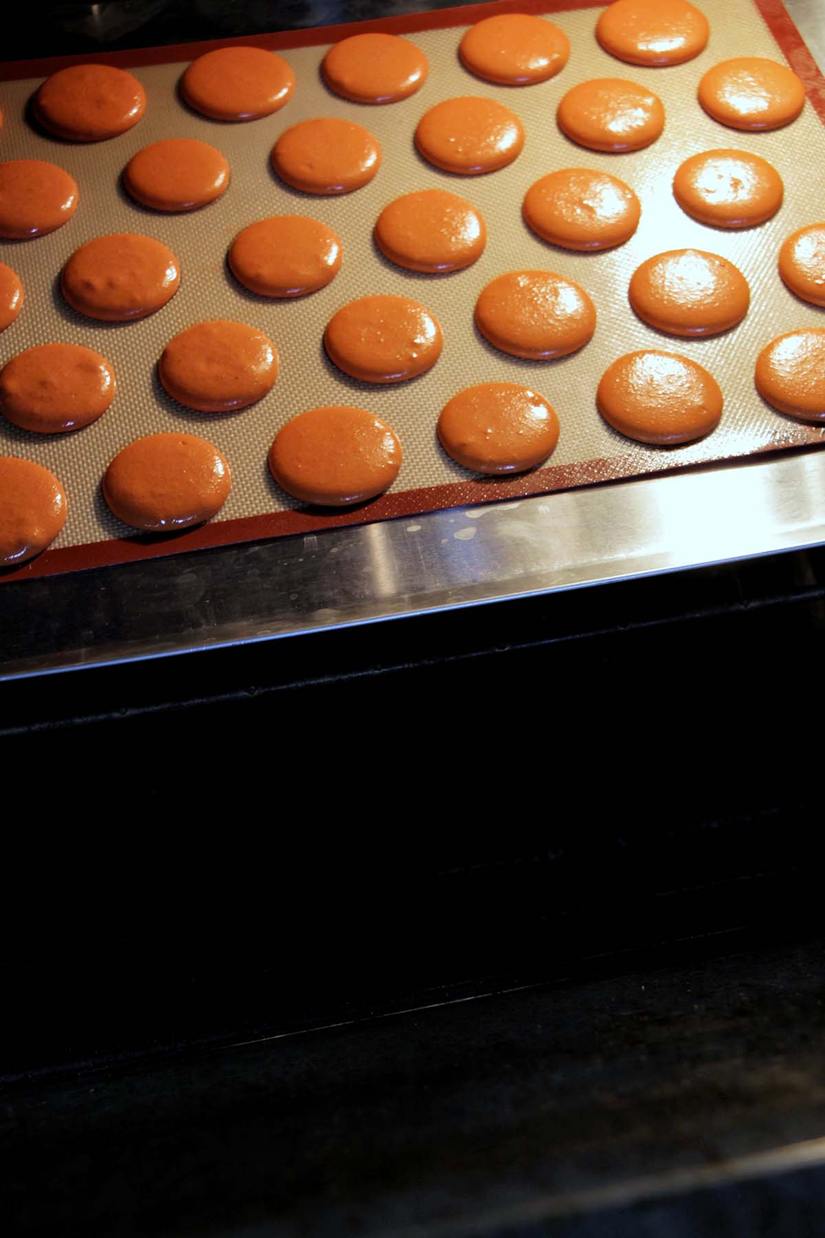 baking no rest macarons on an AirBake tray.