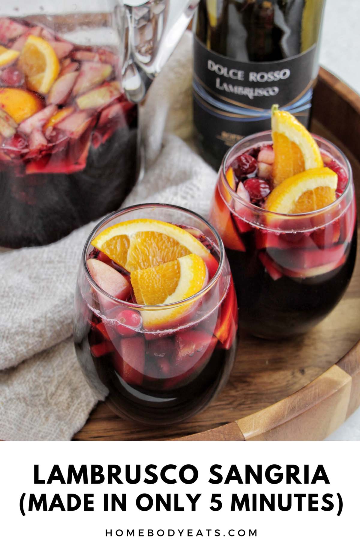 Sparkling Lambrusco Sangria Homebody Eats