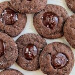 thumbprint chocolate filled cookies.