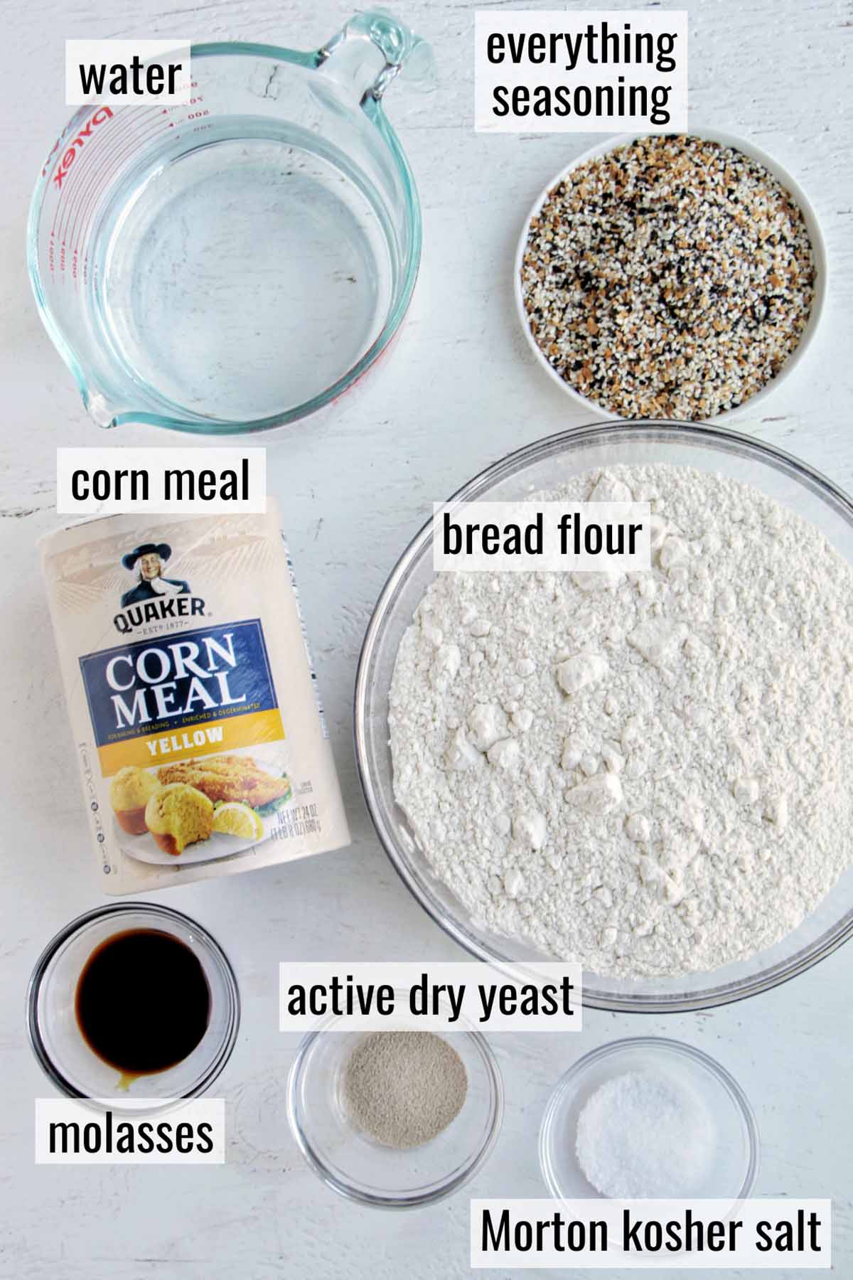 everything bagel ingredients with labels.