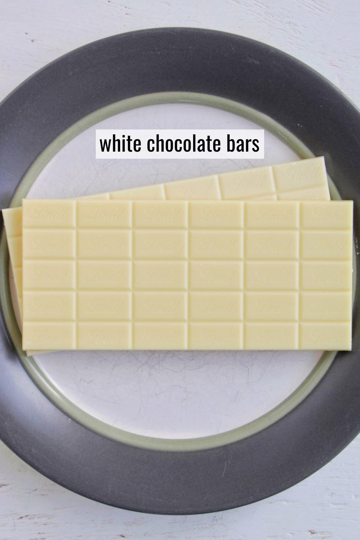 white chocolate bars with label.