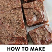 red wine brownies with text overlay.