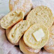butter BIGA rolls in a bowl.