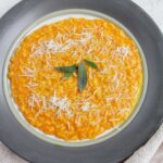 plate of pumpkin risotto.