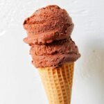 chocolate red wine gelato cone.