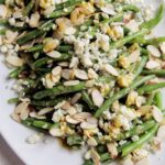 blue cheese and almond green beans.