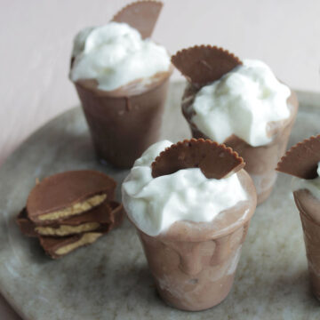 Reese's chocolate pudding shots.