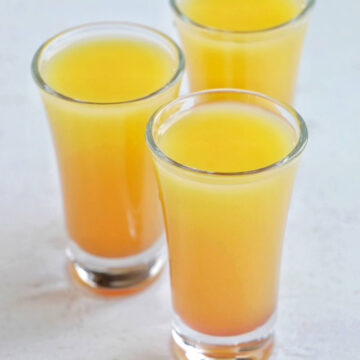 three orange shots.