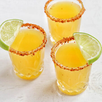 three mango margarita tequila shots.