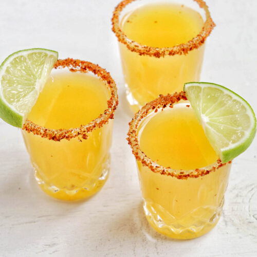 three mango margarita tequila shots.