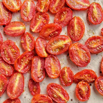 candied cherry tomatoes.