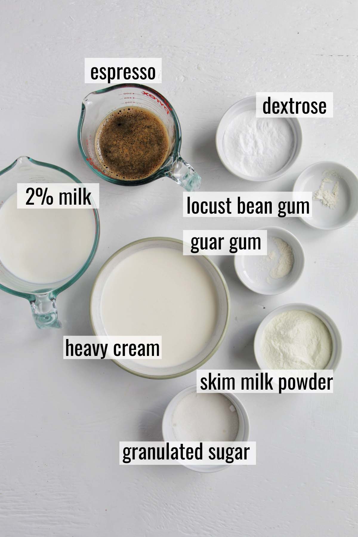 coffee gelato ingredients.