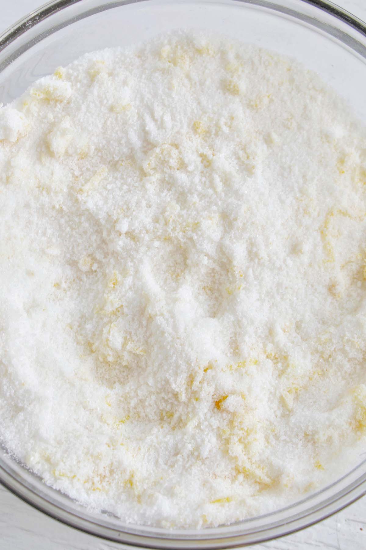 granulated sugar mixed with lemon peel.