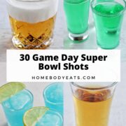 four types of shots with text overlay.