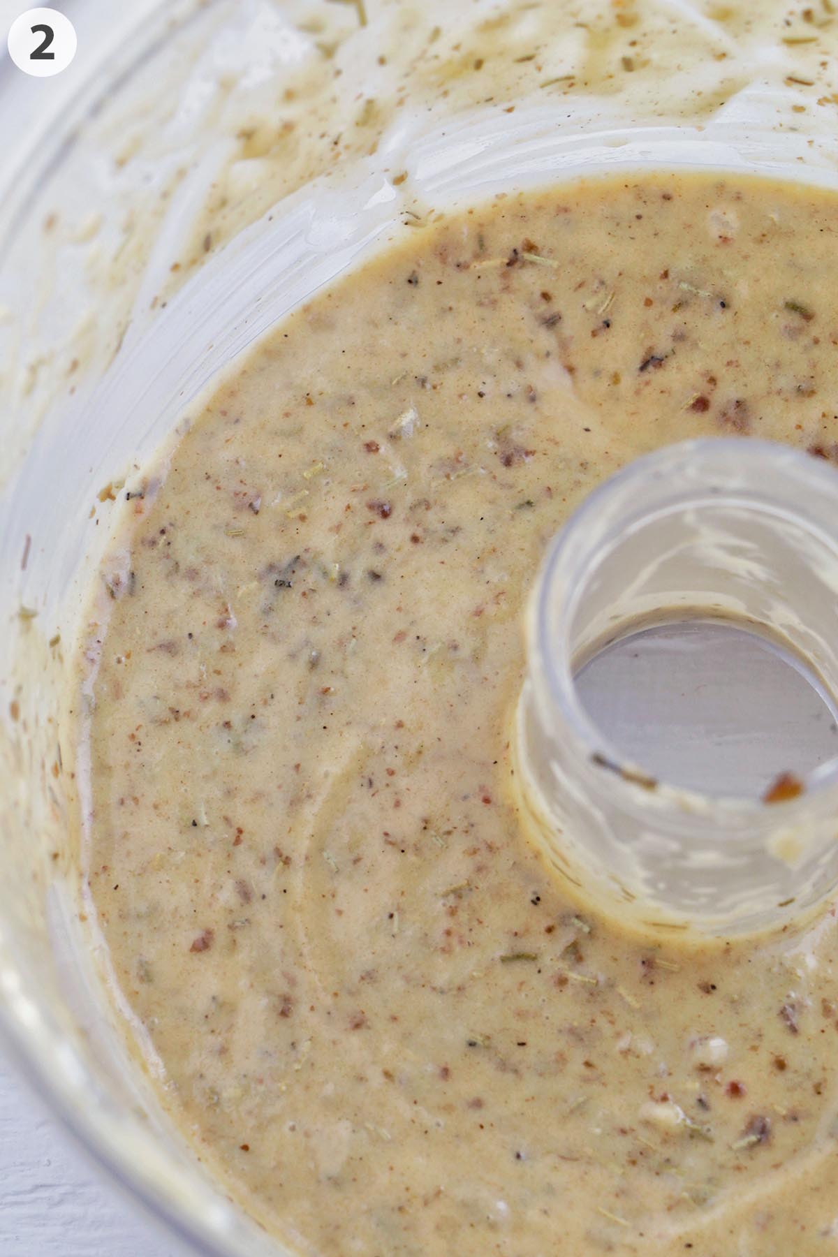 numbered photo showing rosemary dressing.