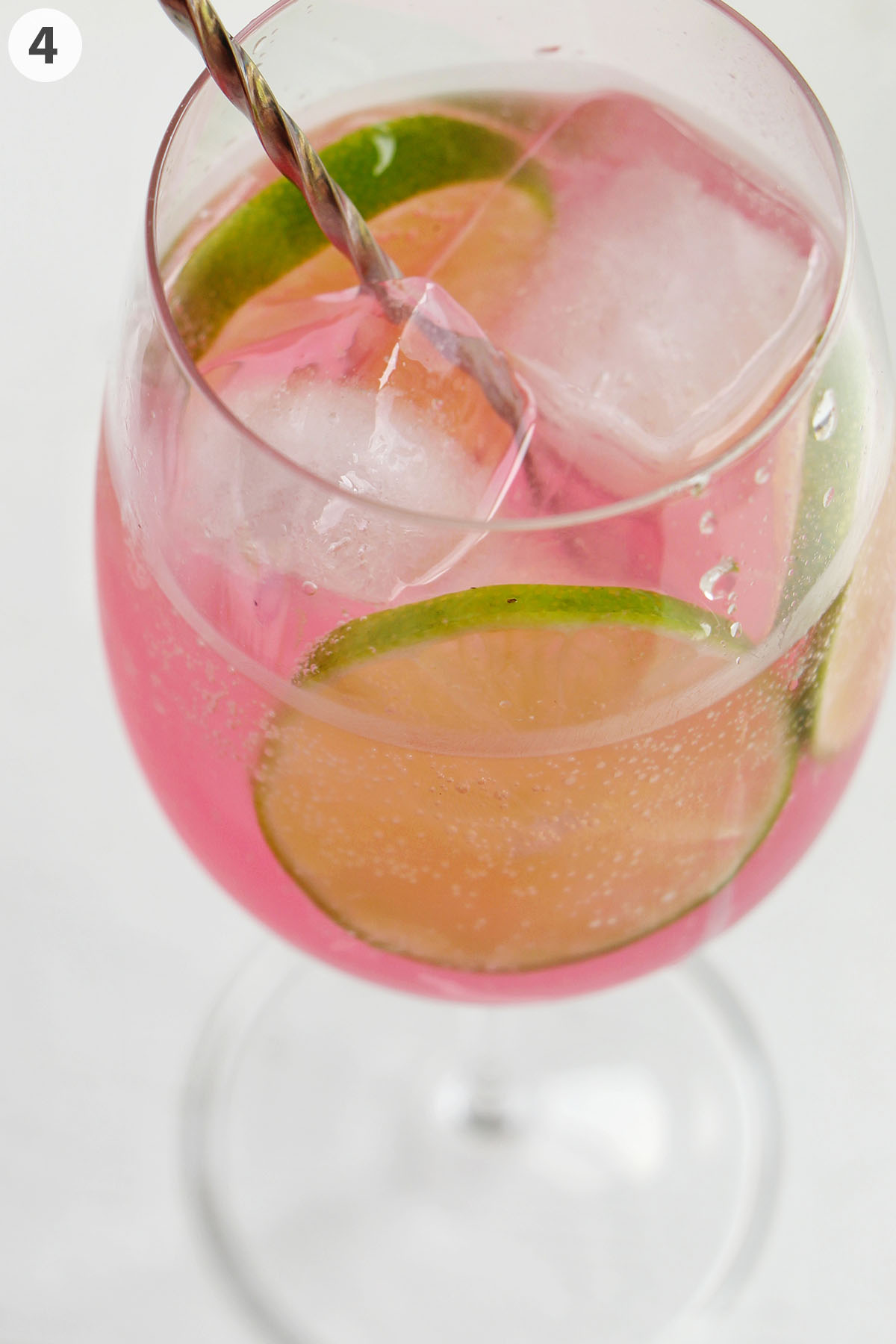 numbered photo mixing Sarti spritz.