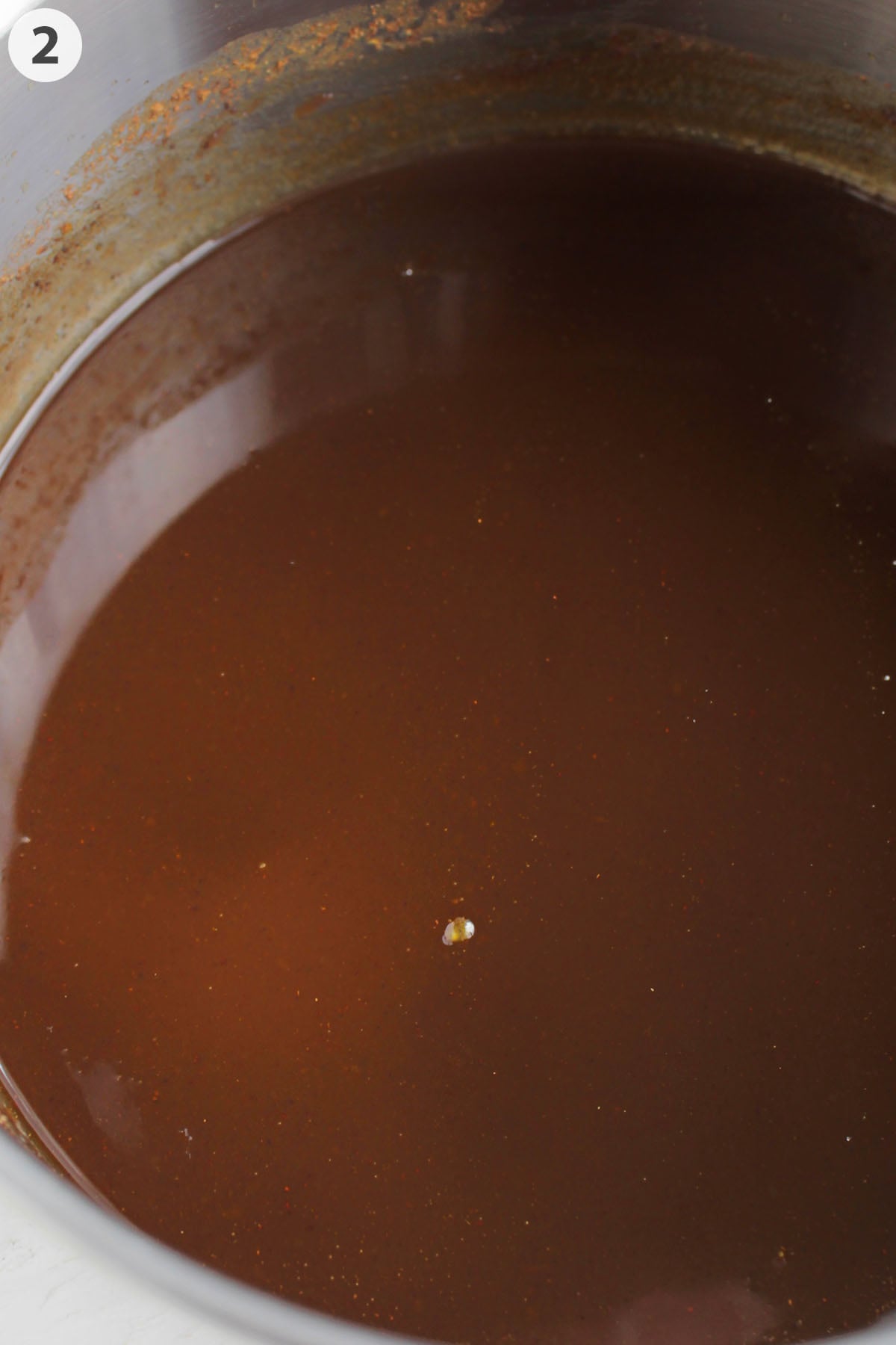numbered photo showing cooked pumpkin coffee syrup.